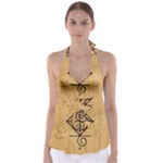 I Am Strong, Calm  And Protected By The Infinite Universe Babydoll Tankini Top