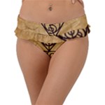 I Am Strong, Calm  And Protected By The Infinite Universe Frill Bikini Bottom