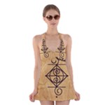 I Am Strong, Calm  And Protected By The Infinite Universe Halter Dress Swimsuit 