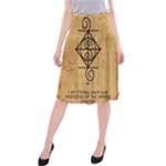 I Am Strong, Calm  And Protected By The Infinite Universe Midi Beach Skirt