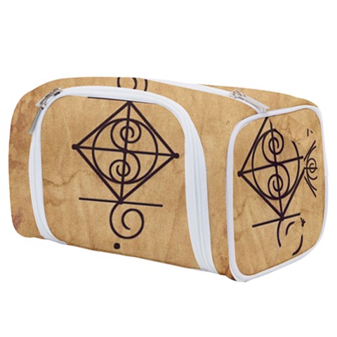I Am Strong, Calm  And Protected By The Infinite Universe Toiletries Pouch from ArtsNow.com