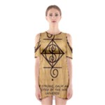 I Am Strong, Calm  And Protected By The Infinite Universe Shoulder Cutout One Piece Dress
