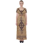 I Am Strong, Calm  And Protected By The Infinite Universe High Waist Short Sleeve Maxi Dress