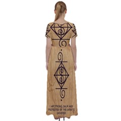 High Waist Short Sleeve Maxi Dress 