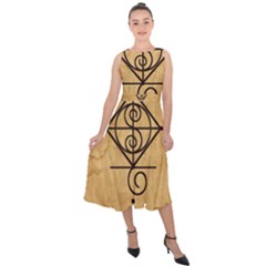 Midi Tie-Back Chiffon Dress 