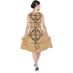 V-Neck Midi Sleeveless Dress  