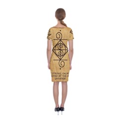 Classic Short Sleeve Midi Dress Back Classic Short Sleeve Midi Dress Back