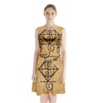 I Am Strong, Calm  And Protected By The Infinite Universe Sleeveless Waist Tie Chiffon Dress