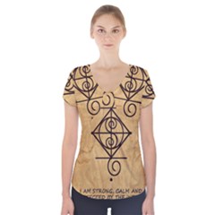 Short Sleeve Front Detail Top 