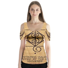 Butterfly Sleeve Cutout T-Shirt  