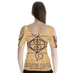 Butterfly Sleeve Cutout T-Shirt  