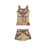 I Am Strong, Calm  And Protected By The Infinite Universe Kids  Boyleg Swimsuit