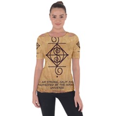 Shoulder Cut Out Short Sleeve Top 
