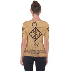 Shoulder Cut Out Short Sleeve Top 