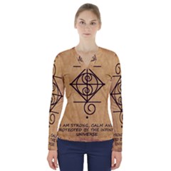 V-Neck Long Sleeve Top 