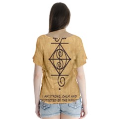 V-Neck Flutter Sleeve Top 
