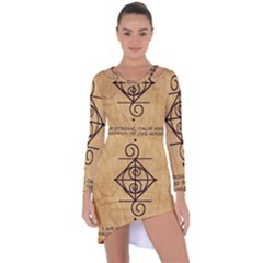 Asymmetric Cut-Out Shift Dress 