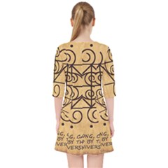 Quarter Sleeve Pocket Dress 