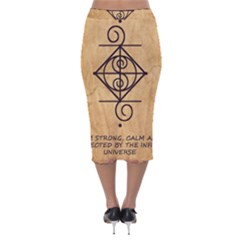 Velvet Midi Pencil Skirt 