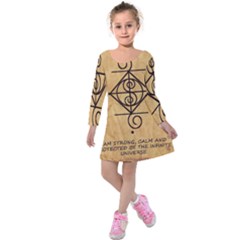 Kids  Long Sleeve Velvet Dress 