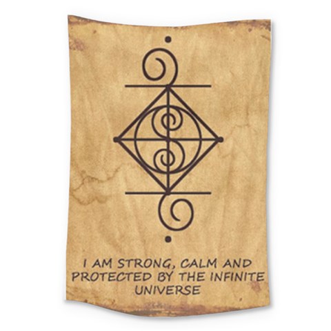 I Am Strong, Calm  And Protected By The Infinite Universe Large Tapestry from ArtsNow.com