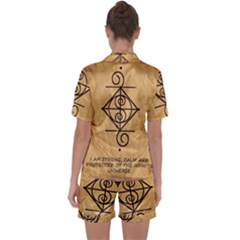 Satin Short Sleeve Pajamas Set 