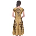 Cap Sleeve Wrap Front Dress 