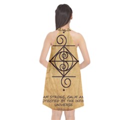 Halter Neckline Chiffon Dress  