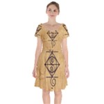 I Am Strong, Calm  And Protected By The Infinite Universe Short Sleeve Bardot Dress