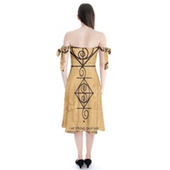 Shoulder Tie Bardot Midi Dress 