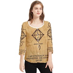 Chiffon Quarter Sleeve Blouse 