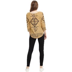 Chiffon Quarter Sleeve Blouse 