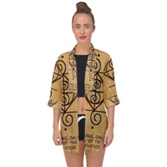 Open Front Chiffon Kimono 