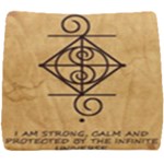 I Am Strong, Calm  And Protected By The Infinite Universe Seat Cushion
