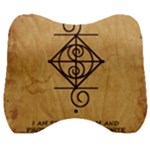 I Am Strong, Calm  And Protected By The Infinite Universe Velour Head Support Cushion