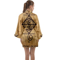 Long Sleeve Satin Kimono 