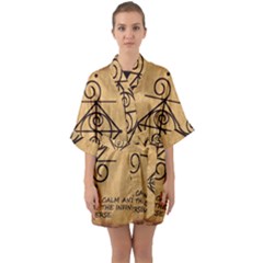 Half Sleeve Satin Kimono  