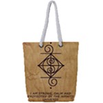 I Am Strong, Calm  And Protected By The Infinite Universe Full Print Rope Handle Tote (Small)
