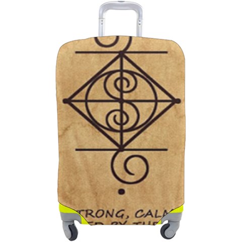 I Am Strong, Calm  And Protected By The Infinite Universe Luggage Cover (Large) from ArtsNow.com