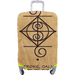 I Am Strong, Calm  And Protected By The Infinite Universe Luggage Cover (Large) from ArtsNow.com