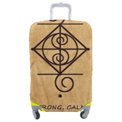 I Am Strong, Calm  And Protected By The Infinite Universe Luggage Cover (Medium) from ArtsNow.com