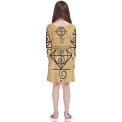 Kids  Quarter Sleeve Skater Dress 