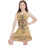 I Am Strong, Calm  And Protected By The Infinite Universe Kids  Lightweight Sleeveless Dress