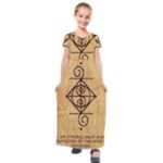 I Am Strong, Calm  And Protected By The Infinite Universe Kids  Short Sleeve Maxi Dress