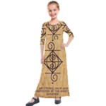 I Am Strong, Calm  And Protected By The Infinite Universe Kids  Quarter Sleeve Maxi Dress