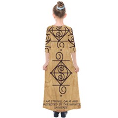 Kids  Quarter Sleeve Maxi Dress 