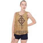 I Am Strong, Calm  And Protected By The Infinite Universe Bubble Hem Chiffon Tank Top