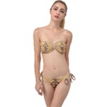 I Am Strong, Calm  And Protected By The Infinite Universe Twist Bandeau Bikini Set