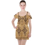 I Am Strong, Calm  And Protected By The Infinite Universe Ruffle Cut Out Chiffon Playsuit