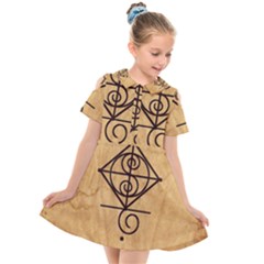 Kids  Short Sleeve Shirt Dress 